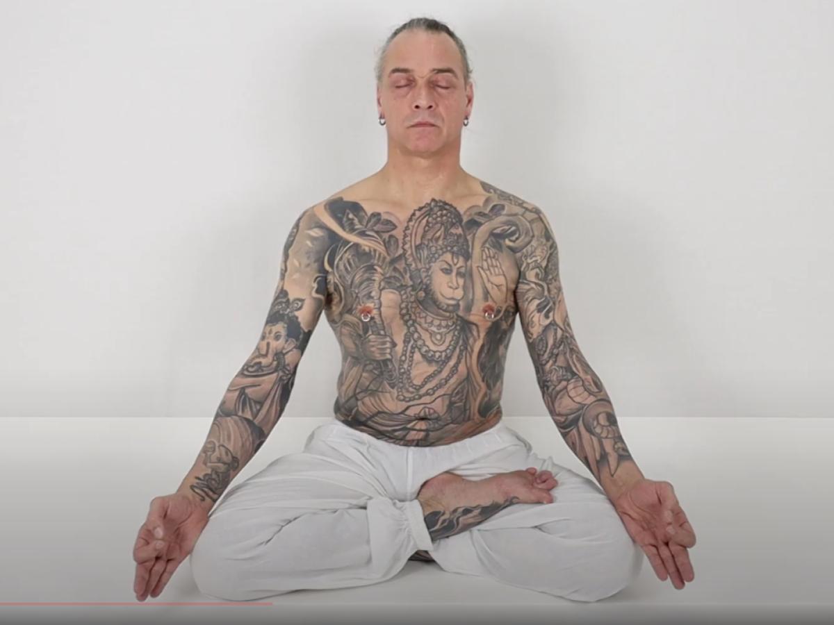 Tattooed Sundar Lotus Pose